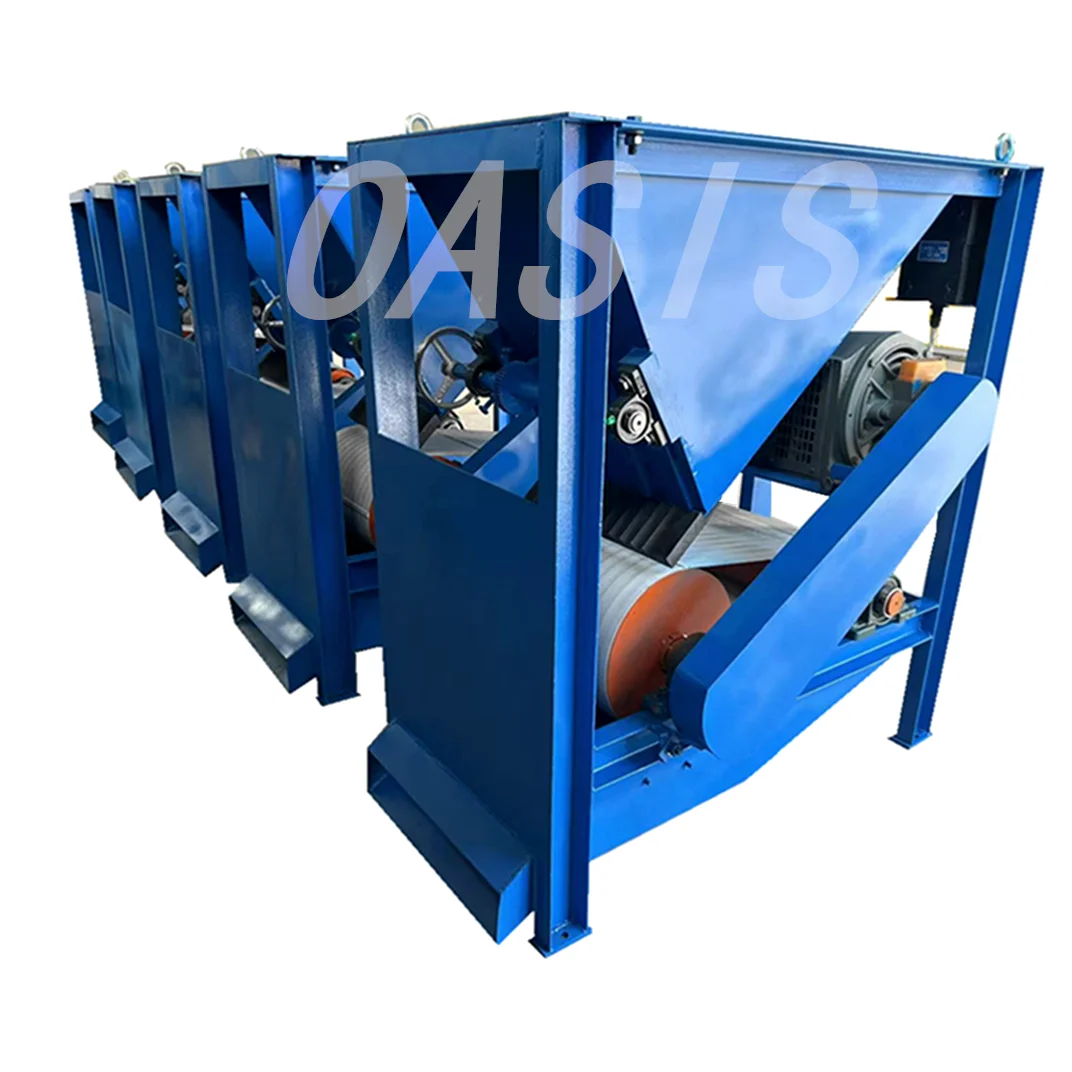 High Efficiency DRY Drum SINGLE ROLLELR Permanent Magnetic Separator  Wet Magnetic Separator Tin Iron Ore Disk Magnet Drum