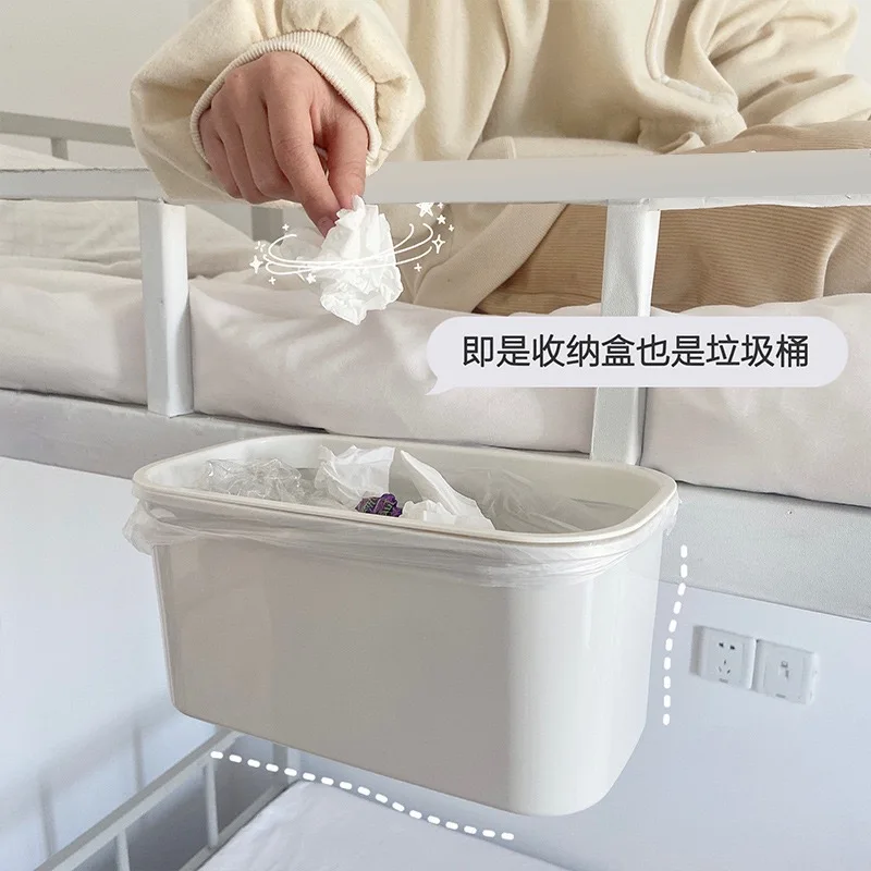 Wholesale bedside hanging basket storage box, student dormitory bedside storage rack, hanging garbage storage basket