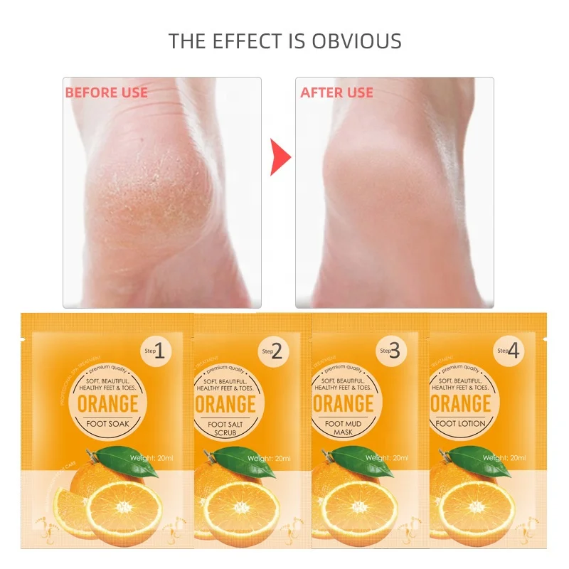 Deluxe Pedicure Kit 4 Step Manicure Pedicure Products Nail Supplier Pedi Box 4 in 1 Detox Soak Scrub Foot Spa Pedicure Kit