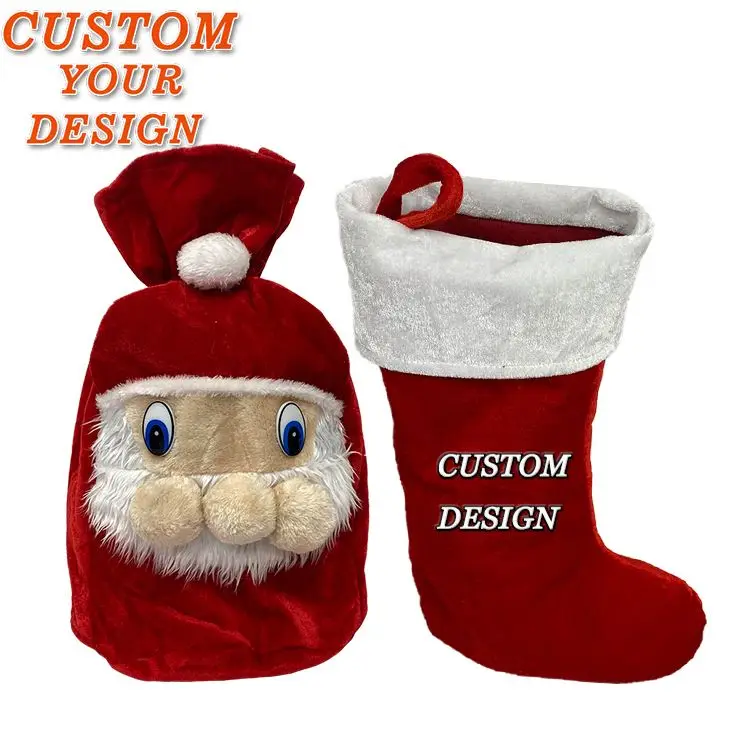 Socks For Christmas Holiday Xmas Personalized Custom Print diy christmas stocking