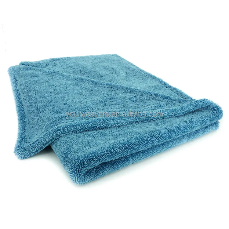 Microfiber Car Drying Towel  for Drying Cars, Trucks, and SUVs, Double Twist Pile Vehicle Drying Towel 80x50cm 1200gsm