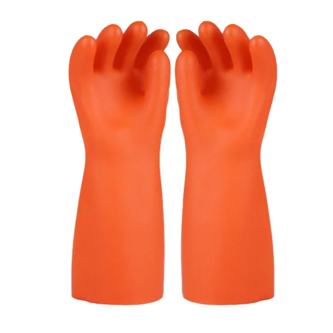 state owned brand 7.5Kv 360mm long cuff high voltage flexible rubber electrical insulating gloves for electrician