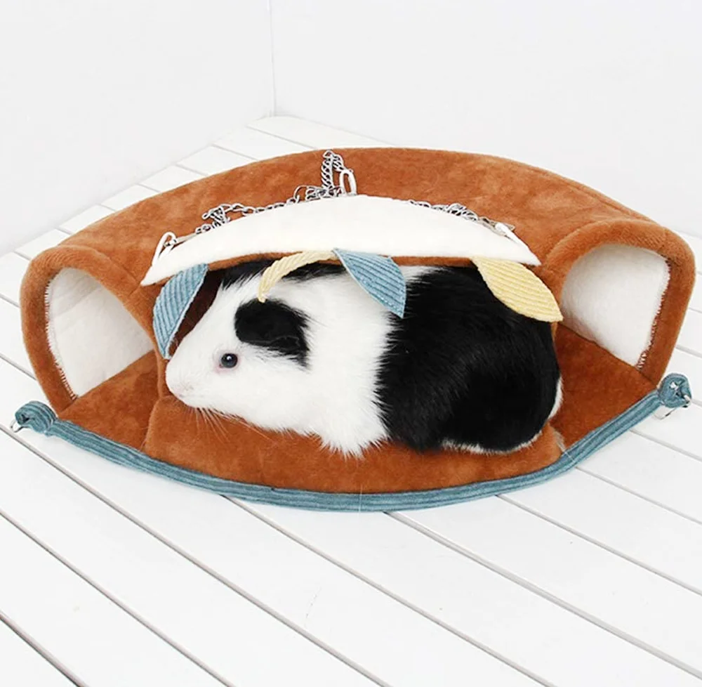 Hamster Hammock Bed Flying Mouse Winter Warm Hamster Hammock Channel Bed Tunnel Pet Hanging Nest Funny Tunnel