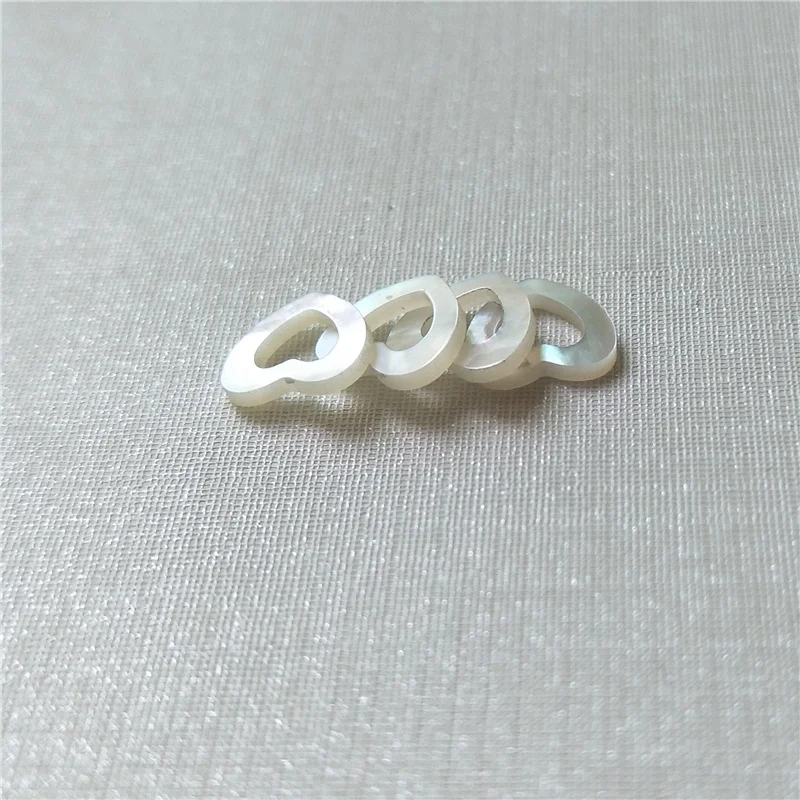 Natural Sea shell carved hollow heart shape MOP diy jewelry accessories