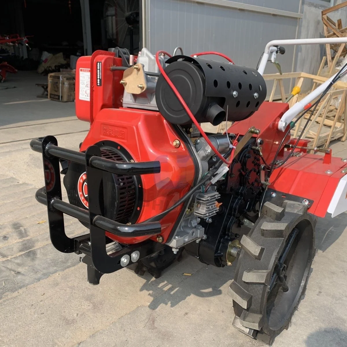 China Agricultural Machine 12HP Mini Power Diesel Tiller Cultivators Engine Tillage ditching Garden Straight Rotary Tiller