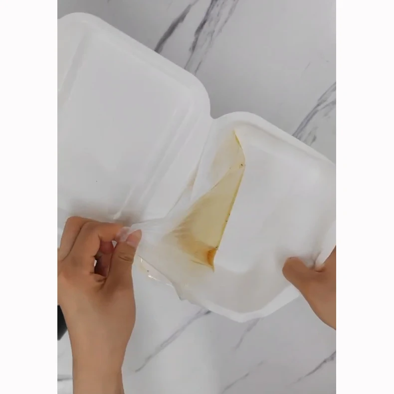 Пищевой контейнер pfas bagasse без добавления Компостируемая Пленка для ламинирования домашних животных