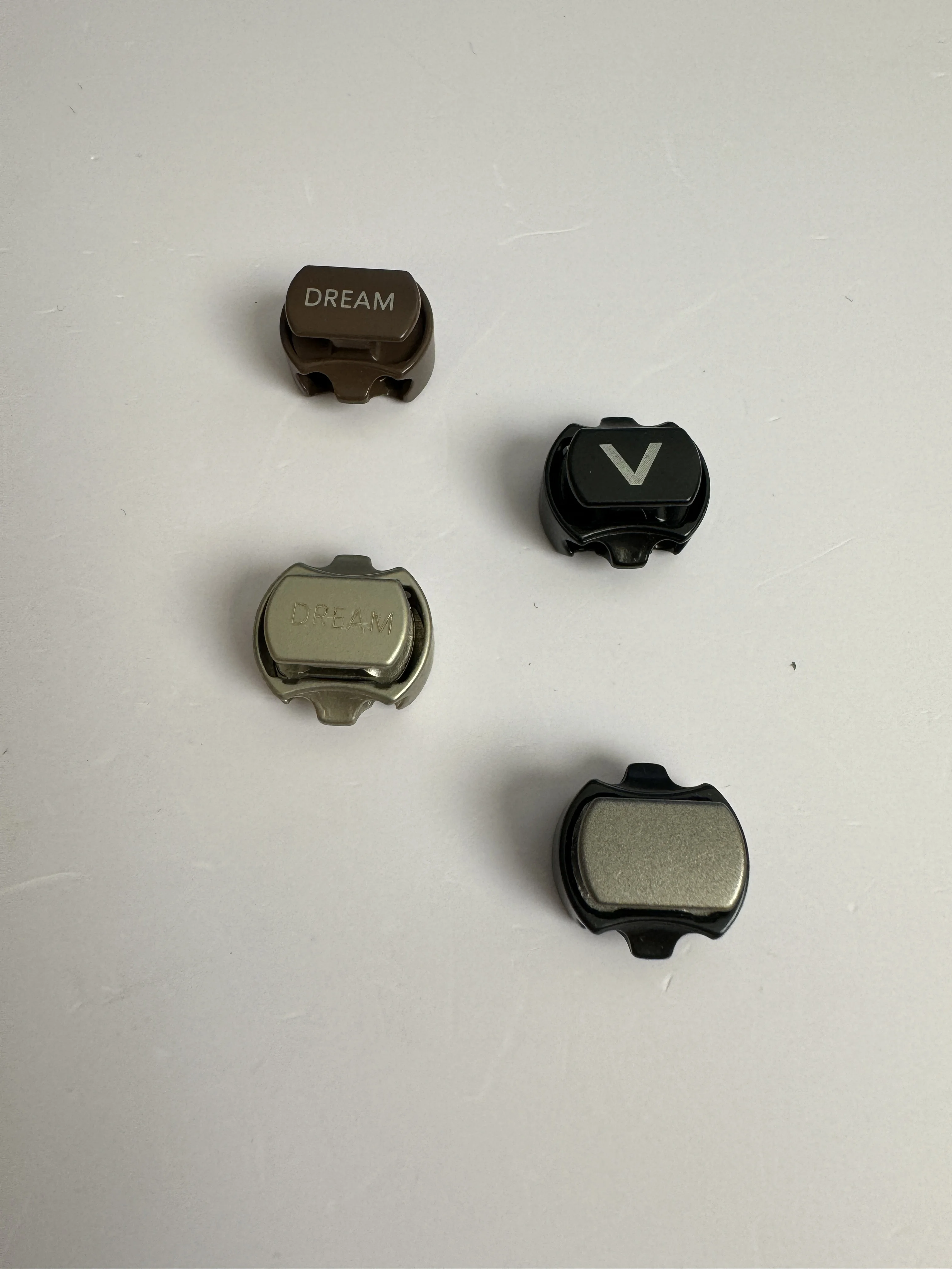 mini black e-coating metal cam lock buckle with custom metal back buckle caps