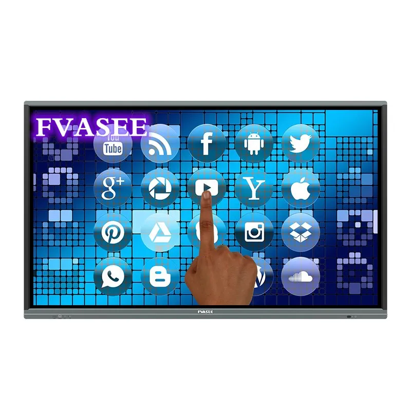 Fvasee 98 дюймов 4 K интерактивный сенсорный экран с белой доской школьное собрание Windows завод Интерактивная умная белая