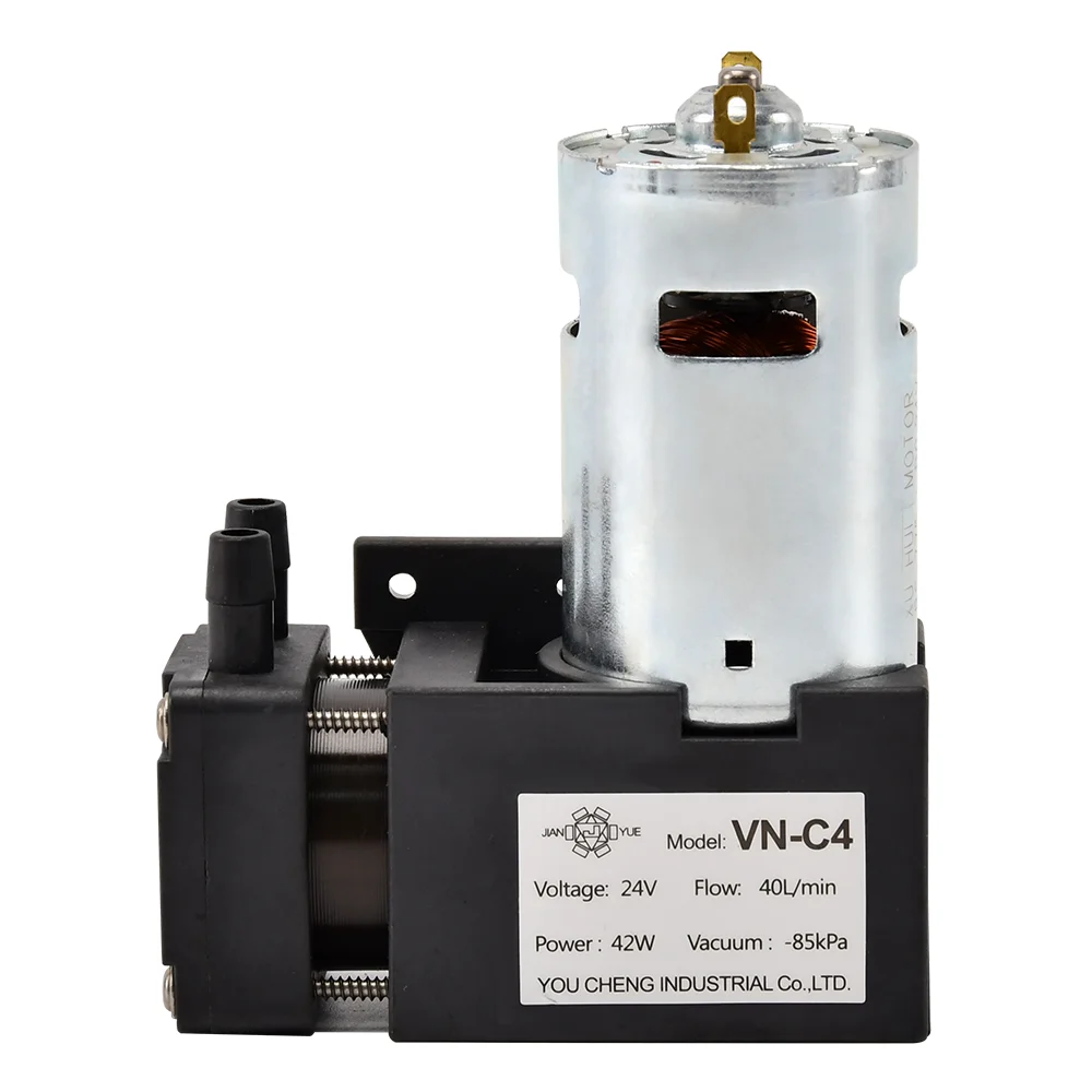VN-C4 12/24V 42W 26-32L/min Industrial Silent Electric DC Mini Vacuum Pump Small Air Piston Pump