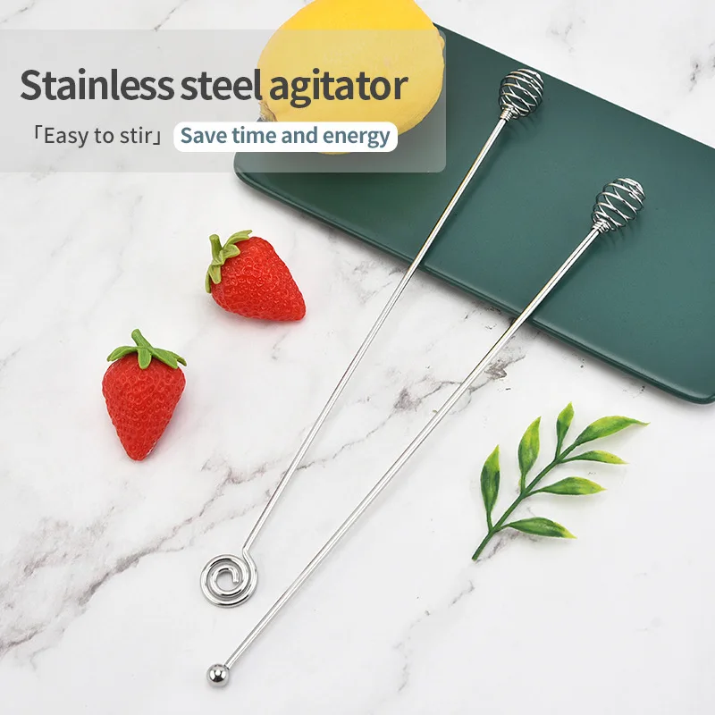 Hot Sale Stainless Steel Long Handle Honey Mixing Spoon Honey Stirrer Stick Coffee Stirring Rod Honey Dipper Sticks