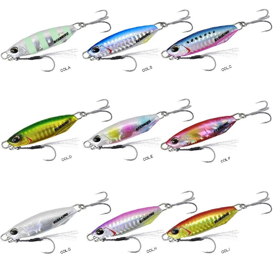 Spot OEM ODMBEARKING 30g 40g DRAGER Metal Cast Jig Spoon Artificial Bait Tackle Shore Casting Jigging Lead Fish Sea Bass Lure