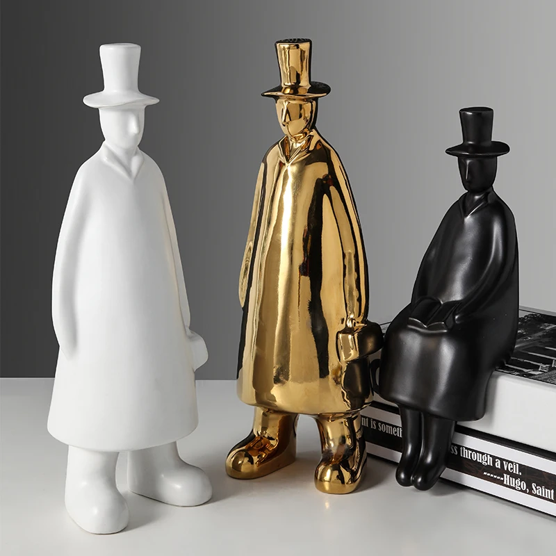 Metal Hat Man Gilded Handicraft Ornaments