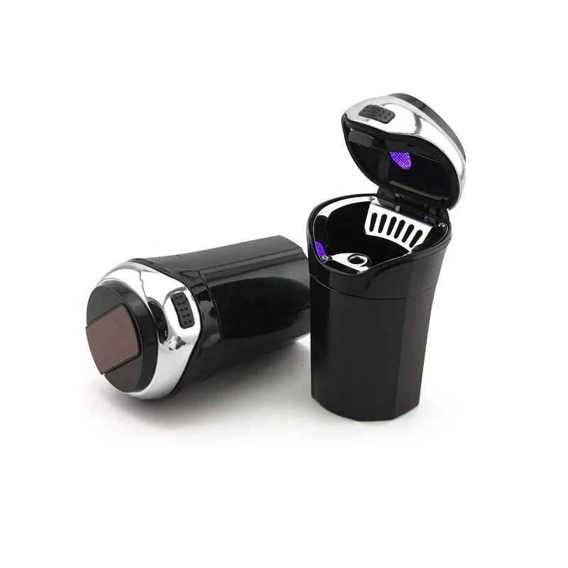 
Car Ashtray- Easy Clean Up Detachable Stainless Car Ashtray with Lid Removable Lighter Cigarette Ashtray 