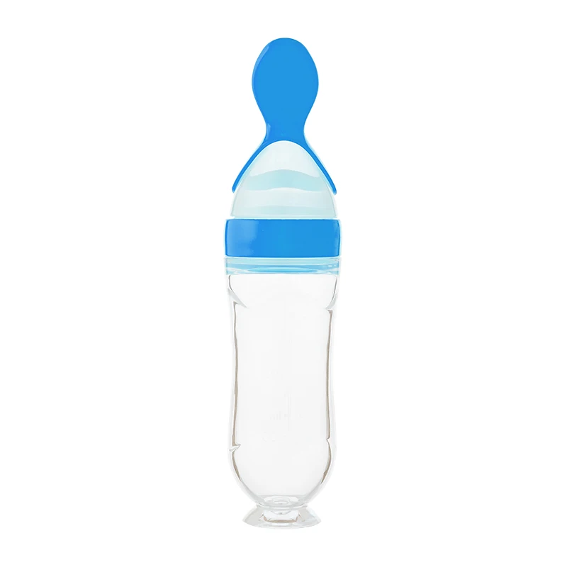 Wholesale OEM Baby feeding rice paste feeding bottle Silicone spoon Baby complementary food bottle