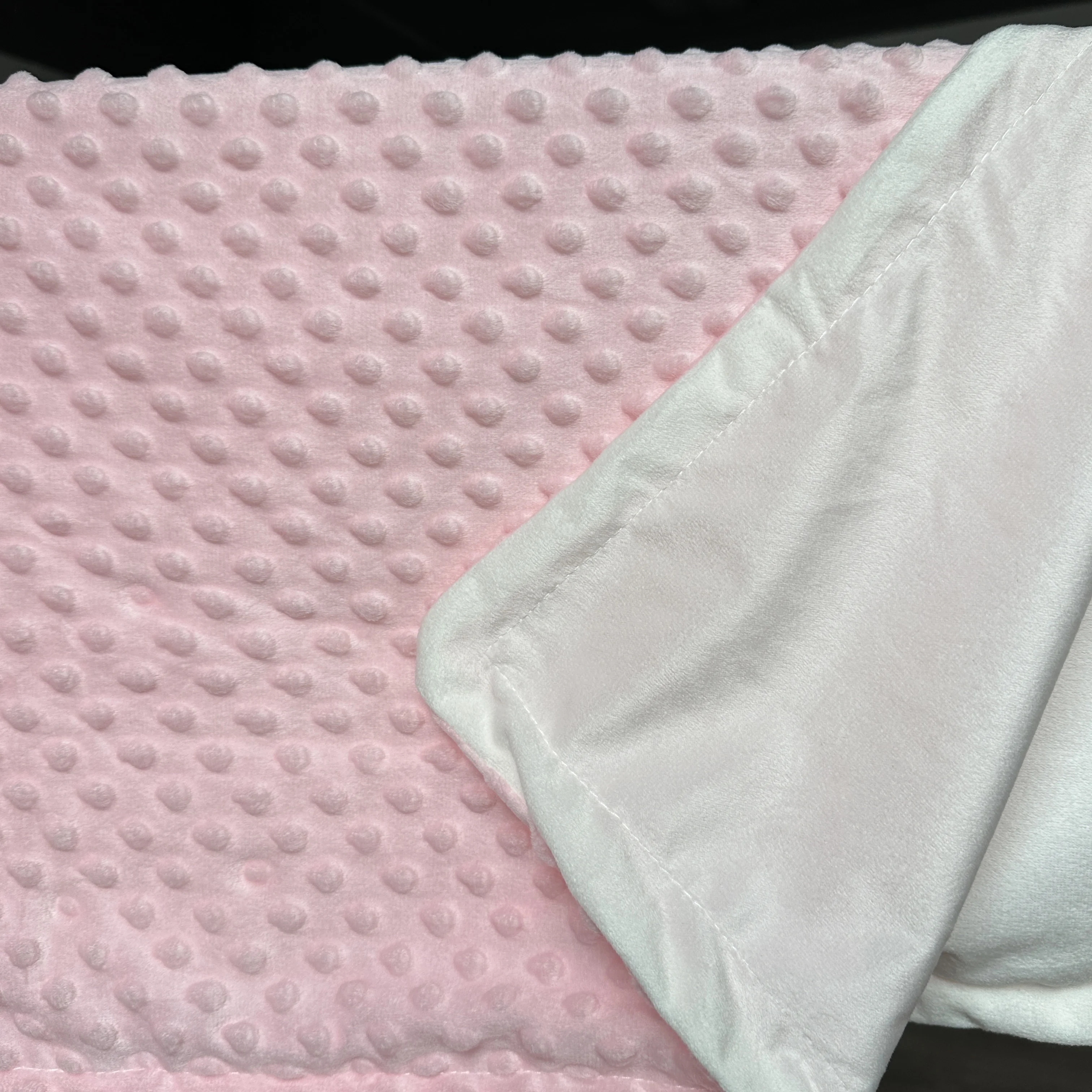 Customized Logo Printable Minky Dot Newborn Throw Blanket Sublimation Blank Baby Blanket with Massage Beads