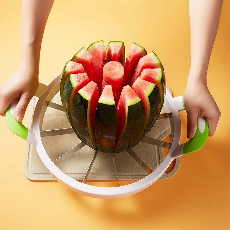 Cheap wholesale stainless steel watermelon slicer melon cutter big watermelon cutter tools