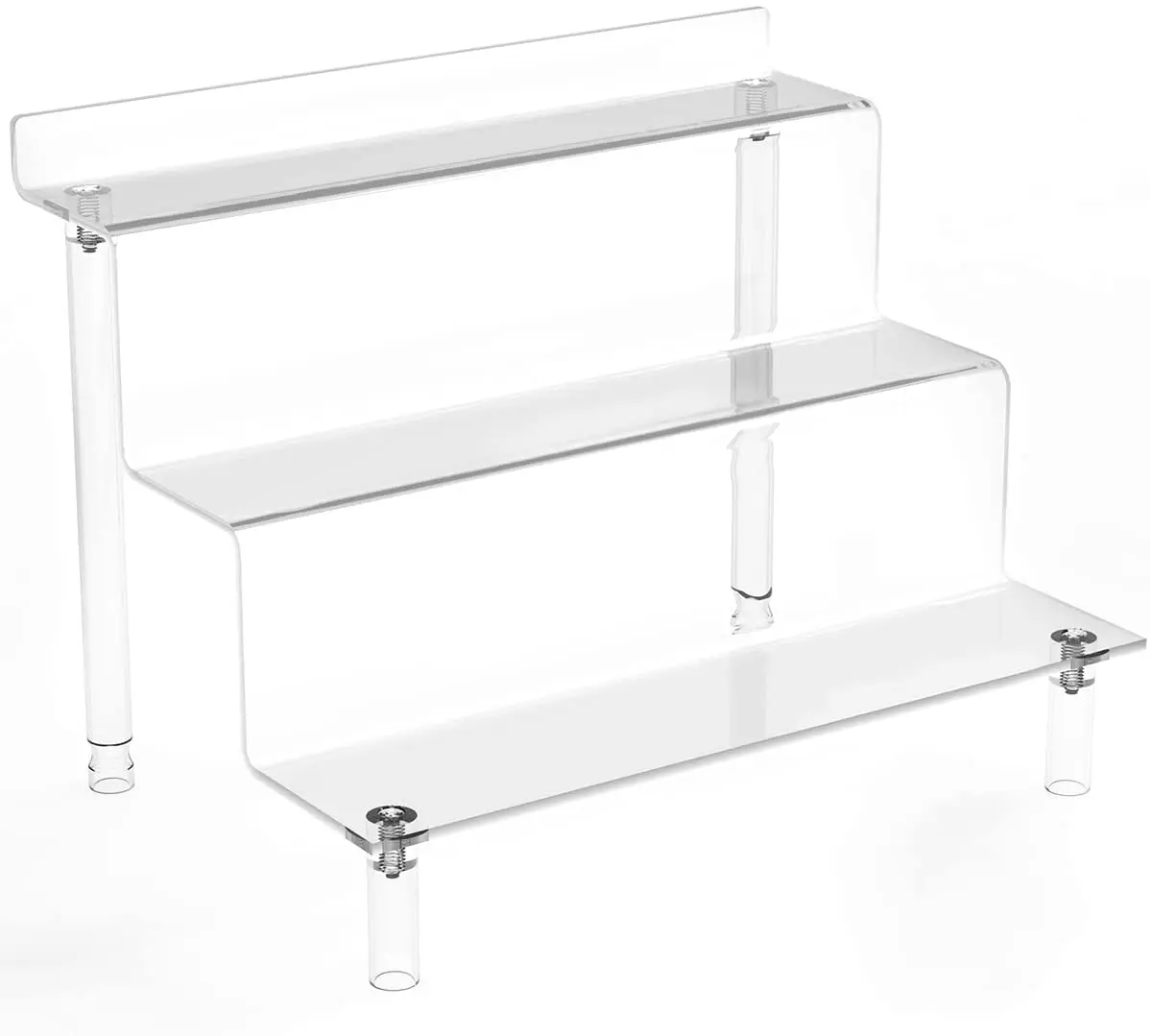 Acrylic Risers Display Stand 3 Tier Clear Acrylic Display Shelf Display