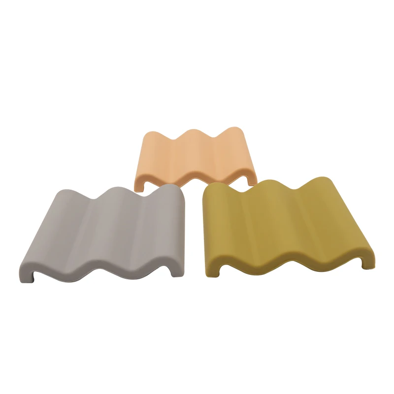Shower Bathroom Self Draining Waterfall Soap Tray Saver for Bar Soap Silicone Dishes with Drain Bar Soap Holder