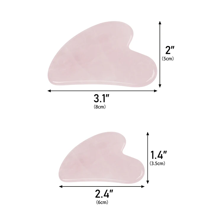 Top Selling Raw Rose Quartz Massage Guasha Plate Facial Tool Natural Jade Massager Board