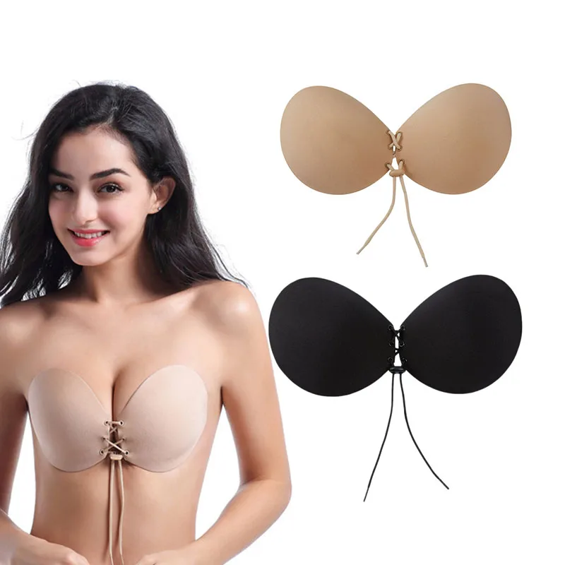Adhesive Bra Backless Strapless Bra Breast Push Up Wire Free Sex Invisible Bra For Wedding Dress