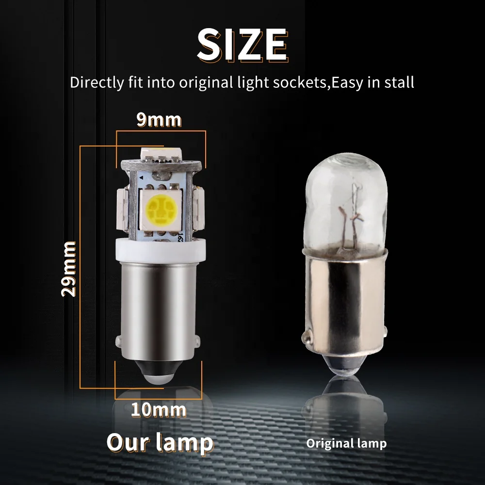 BA9S LED Bulb LED T11 H6W Canbus Car Interior Lights Turn Signal License Plate Lamp 12V Auto White Blue