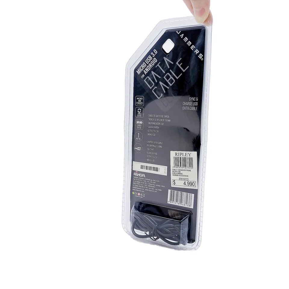 High Quality Custom Clear PET PVC Blister Card Pack Heat Sealing Recyclable Transparent USB Flash Drive Key SD Plastic Boxes