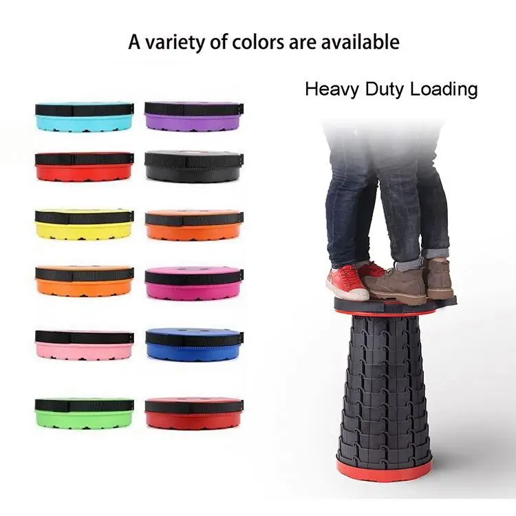  2021 Upgraded Outdoor Garden Plastic Pocket Portable Telescopic Stool Extension Retractable