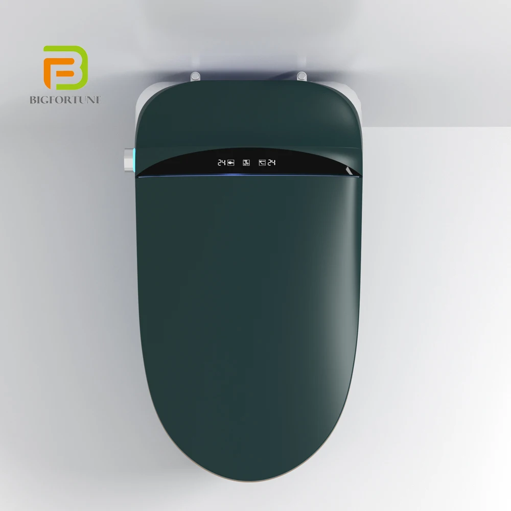 Modern hotel green bathroom smart toilet sanitary ware ceramic wc automatic flip intelligent toilet bowl