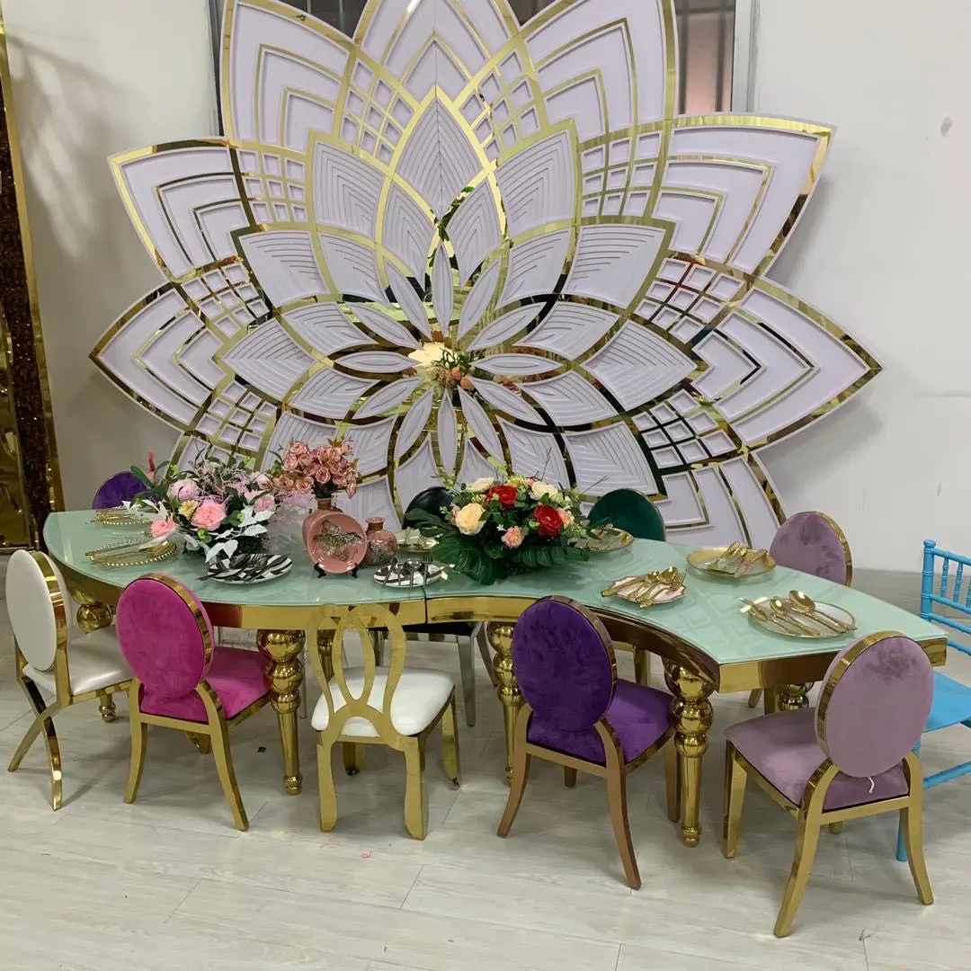 Modern stainless steel kid table for event party