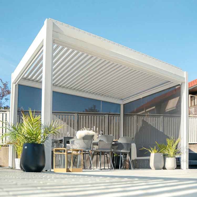 Immer OEM price Best seller bright outdoor aluminum pergola louvre aluminum roof pergola