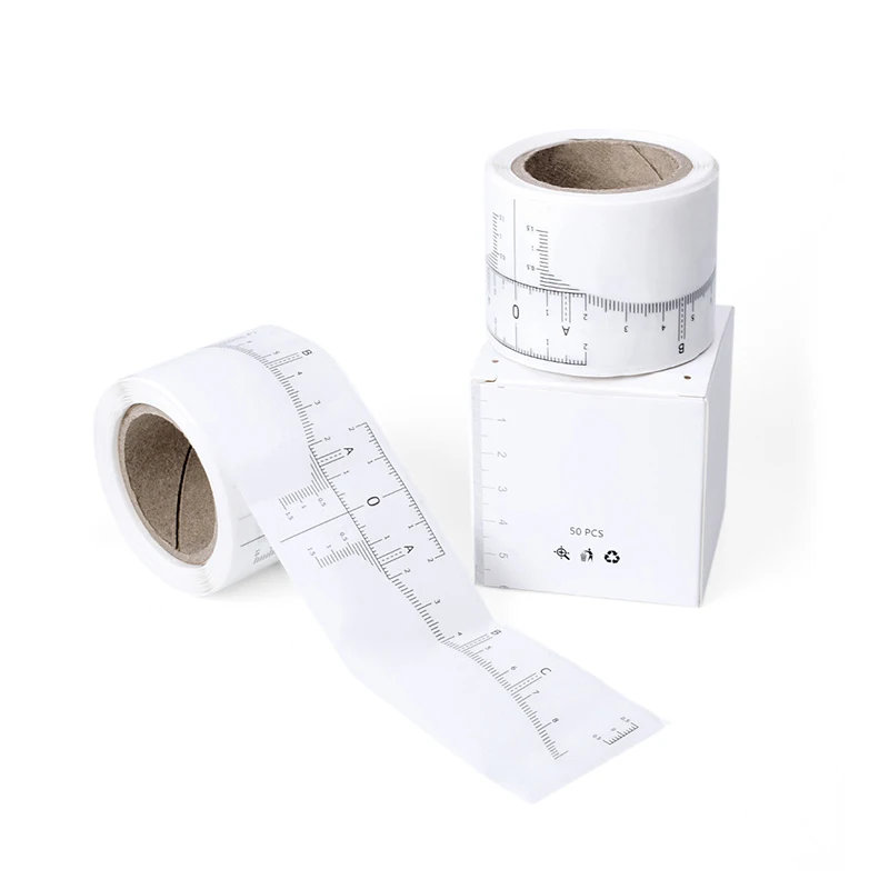 Self-adhesive design eyebrow mapping tools transparent eyebrow microblad design stencil ruler