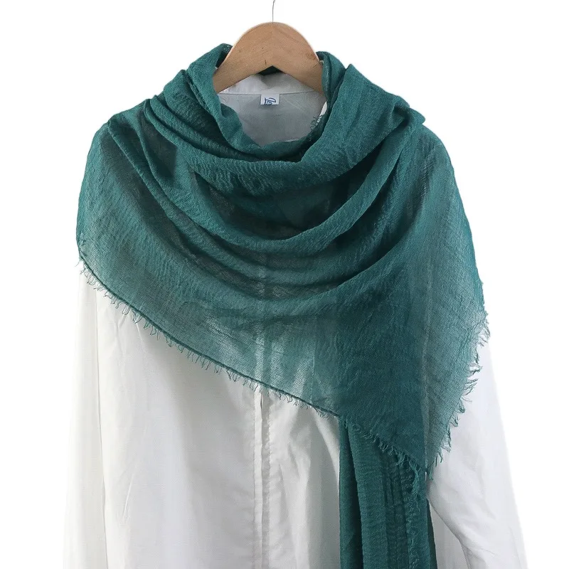 Wholesale Solid Color Scarf Knitted Ribbed Jersey Hijab Premium Shawl Scarves Muslim Hijab For Women