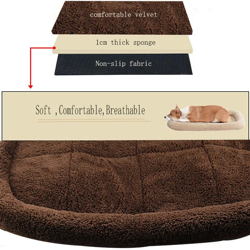 Soft Dog Bed Washable Anti-slip Warm Pet Bed Mattress For Dogs And  Cat Sleeping
