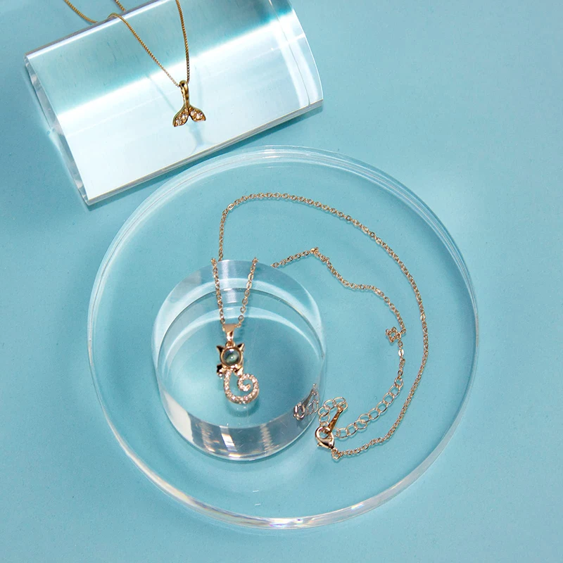 Clear  Solid Acrylic Column Round Display Block Clear Lucite Solid Cylinder Round Display Riser Solid Rod Pole