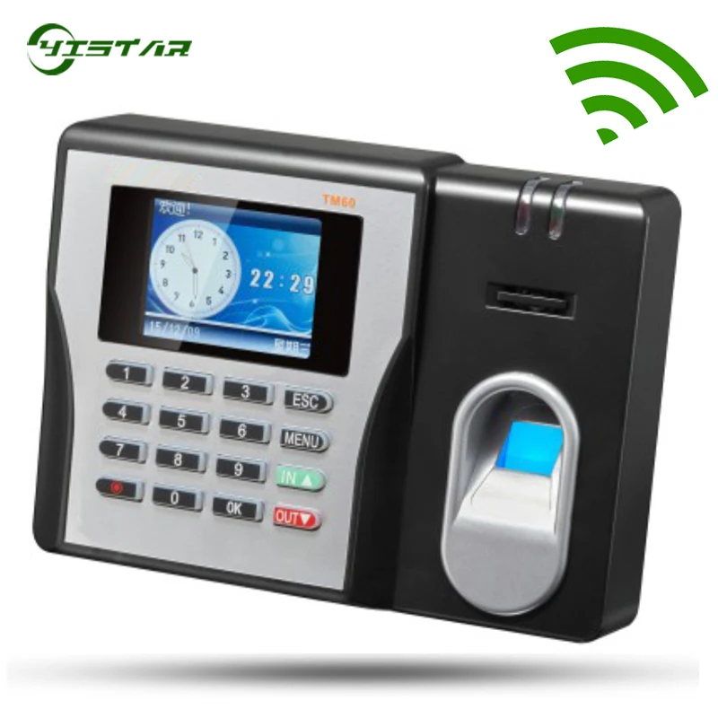 WIFI Biometric Time Recorder Terminal TCP/IP USB RS485 Fingerprint Time Attendance And Access Control