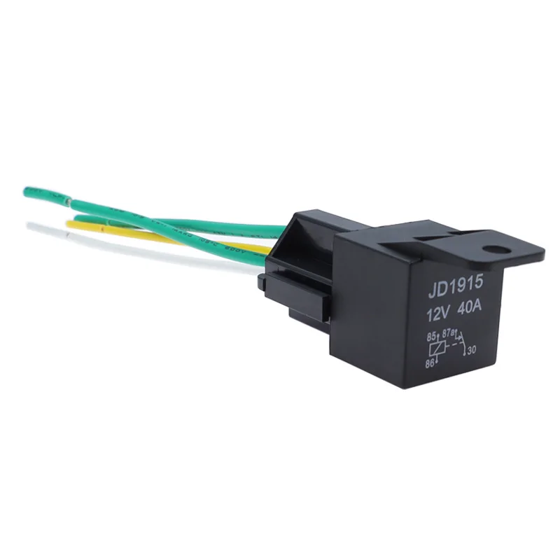 Popular relay 12V 24V 40A JD1915 4pin normally closed automotive relay with accessories parallel socket