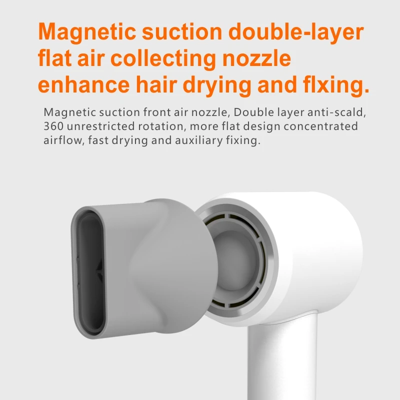 PLUZZ High Quality Custom Suction Hair Dryer Hotel Travel Salon Hair Dryer High Speed Home Usb Plastic Ionic Household X116 - 6
