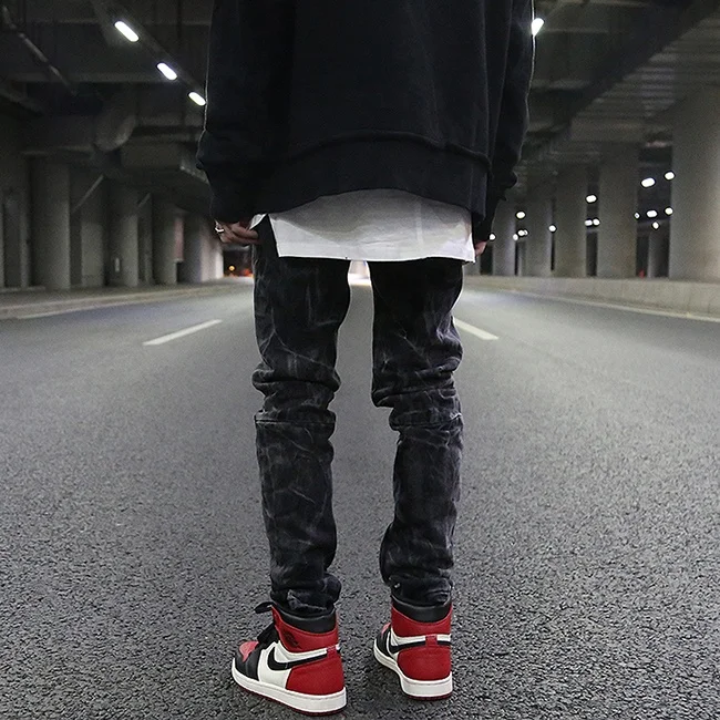 Fog mens skinny jeans dropshipping stock fashion mens black jeans custom jeans tags