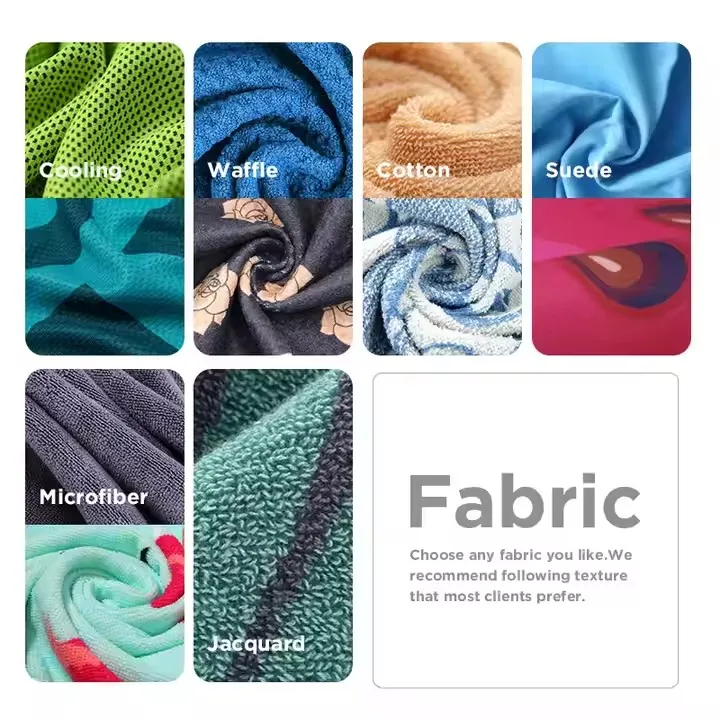 Custom Summer Personalized Microfibre Beach Towel With Logo Sublimation Printing Quick Dry Quality Large Beach Towel