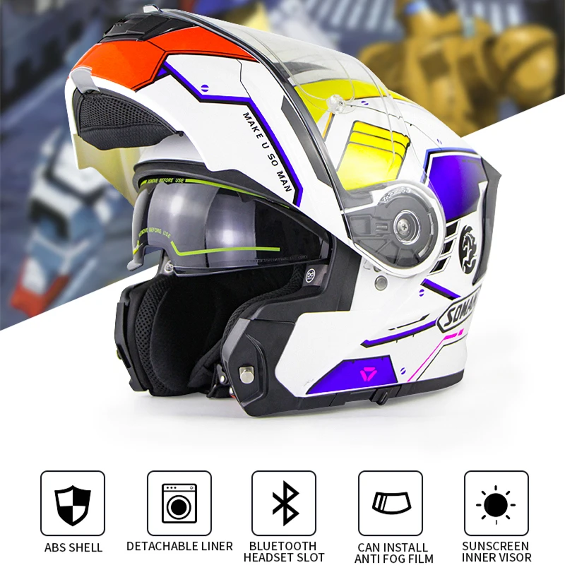 Wholesale ECE Casque Moto Offroad Racing Visor Helmets Manufactures Full Face Motorcycle Helmet High Quality Safe Helmet
