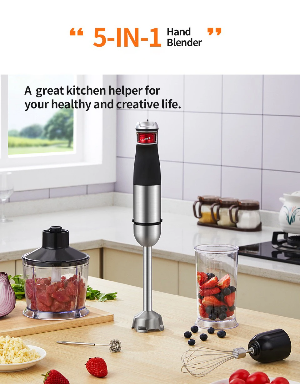 kitchen appliance 5 in 1 multi-purpose juicer electric hand stick blender