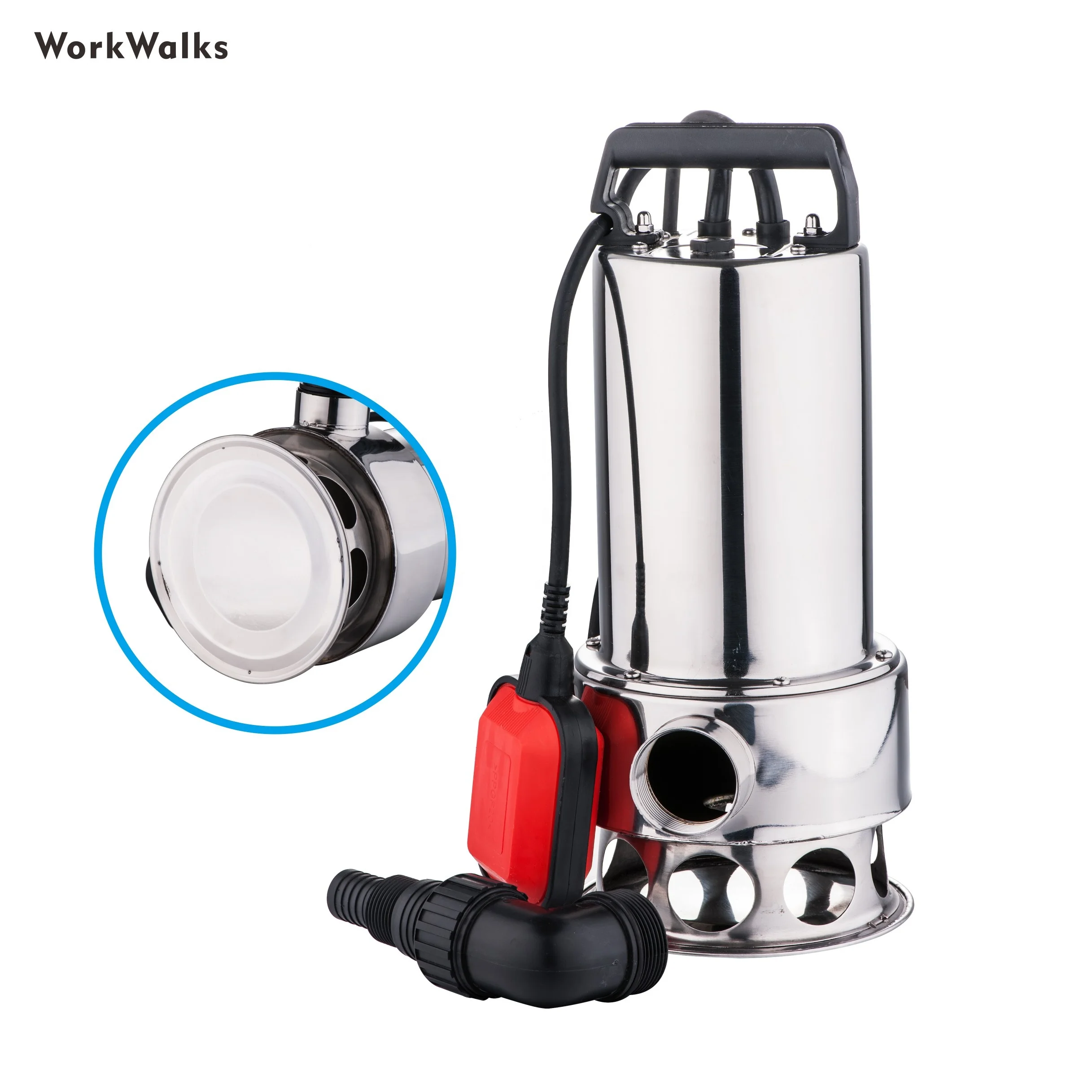 1100W 1.50HP Stainless Steel Submersible Dirty Water Pump With Float Switch For Garden Use