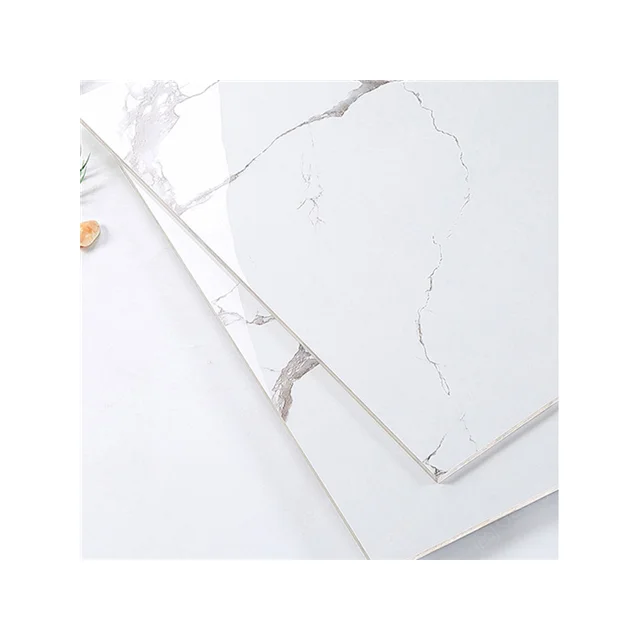 Waterproof China Wholesale Price 60x60 Glossy Ceramic Tile Carrara White Family Marble Floor Tiles Designed China Supplier Tiles