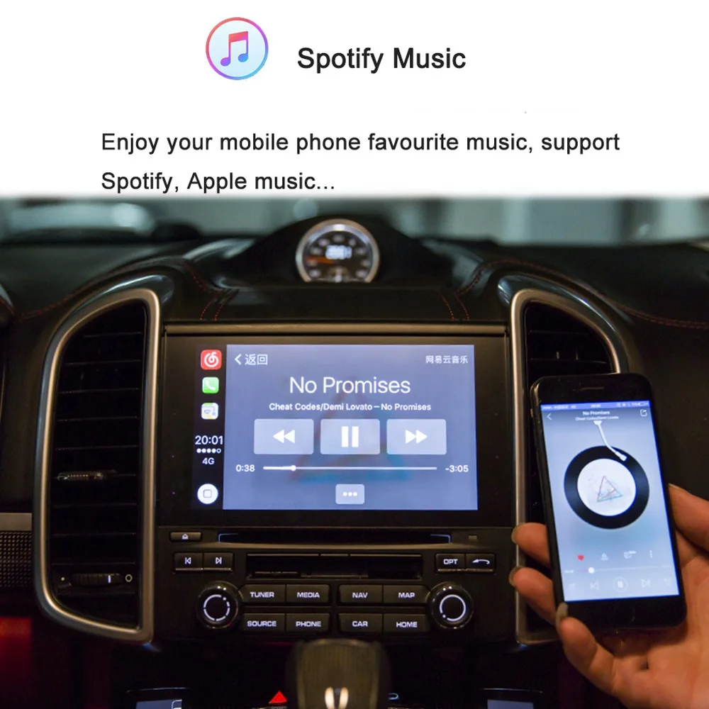 Головное устройство WIFI Apple CarPlay Retrofit Airplay Android Auto для Porsche