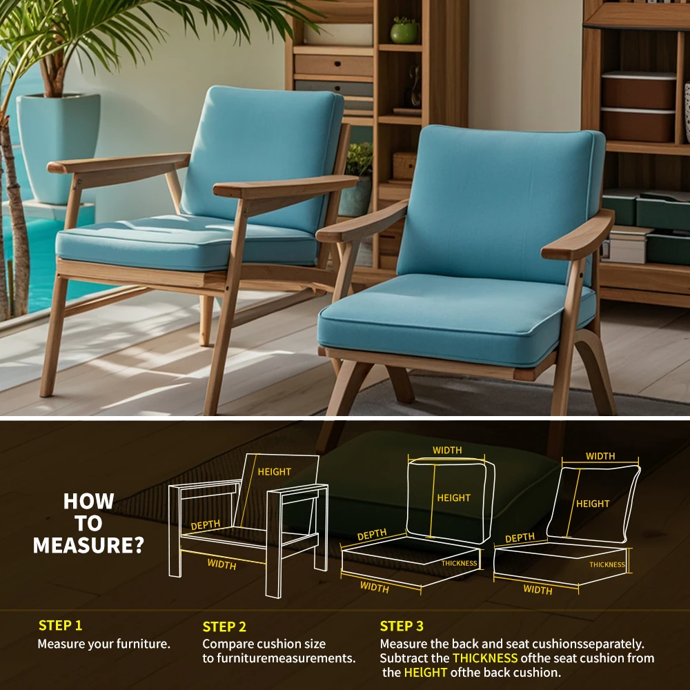 Replacement Wrapped with Polyester Batting Density Couch Cushions Inserts with Dacron Fiber Layer Upholstery Cushion Padding