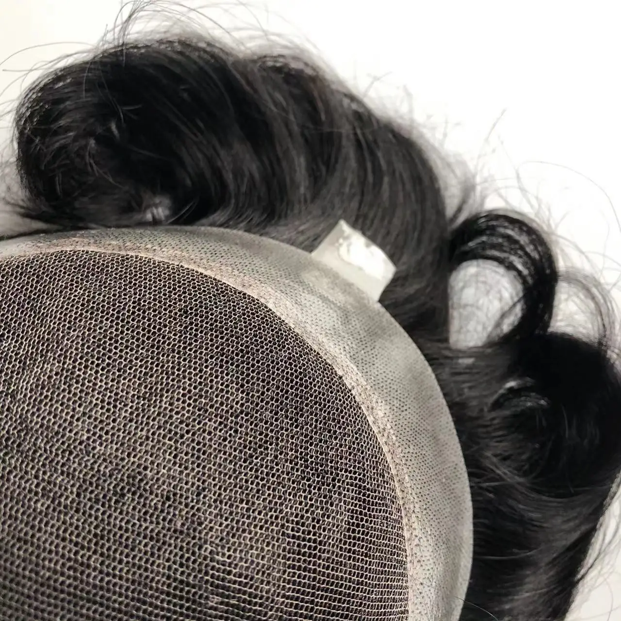 AU Factory Short high quality 100% Remy Hair Glue Wig PU Swiss lace Natural Hairline Australian Hair Loss for men