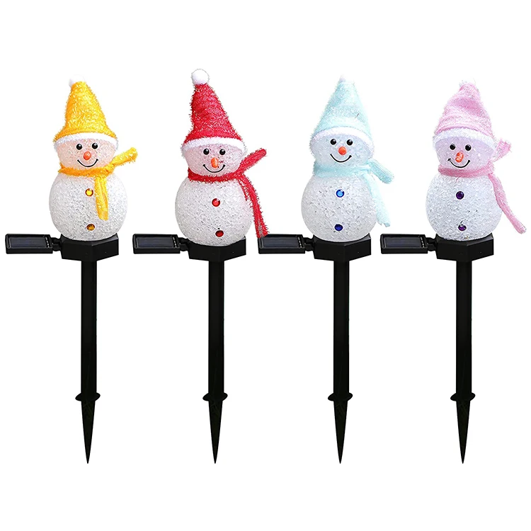 Snowman Outdoor Decorations Solar LED Lights Outdoor Christmas Decoration Winter Indoor Outdoor Holiday Gifts
