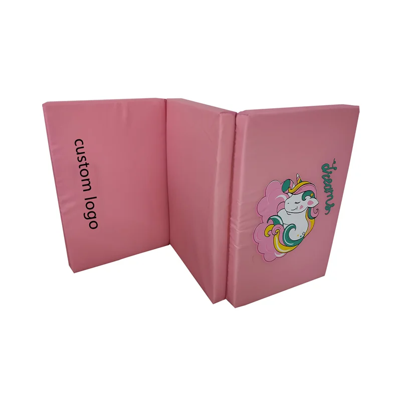 Pink Foldable Baby Foldable 3-Folding Mattress Travel Cot Mattress Baby Playpen Baby Camping Mattress