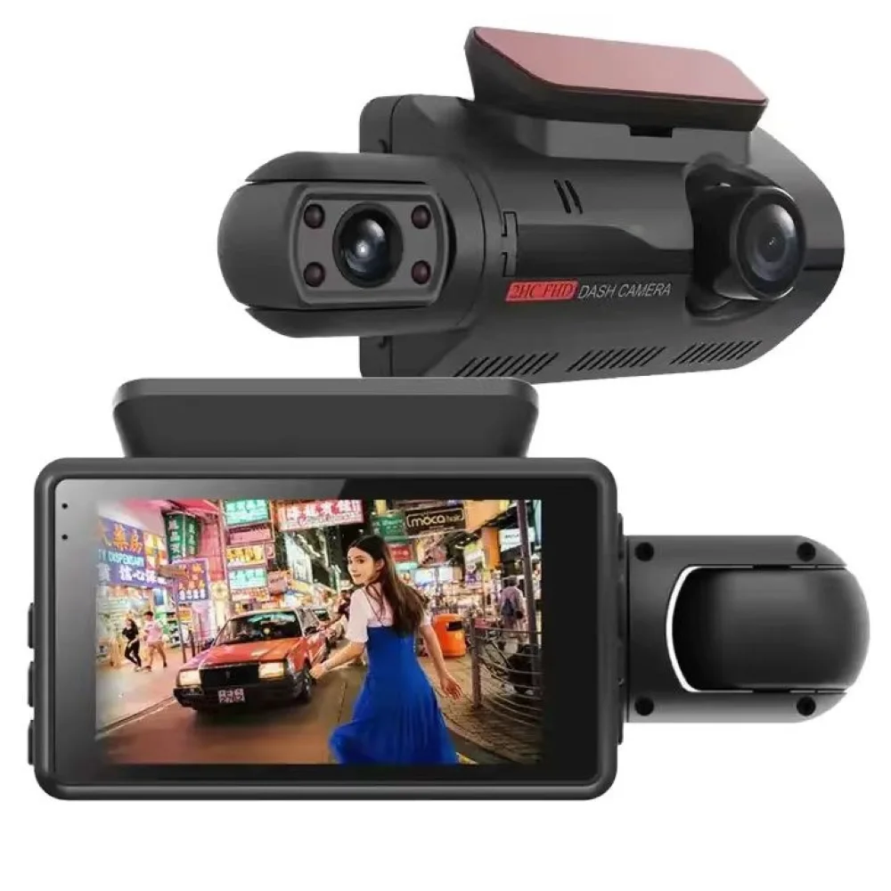 Dual Lens Dash Cam Car DVR Front and Inside Camera Video Driving Recorder Parking Monitor Night Vision G-Sensor 1080P