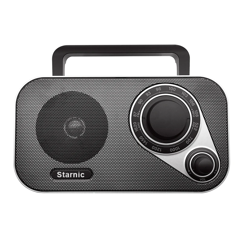 home portable high-sensitivity brand-name portable radio with manual tuning with handle built-in speaker